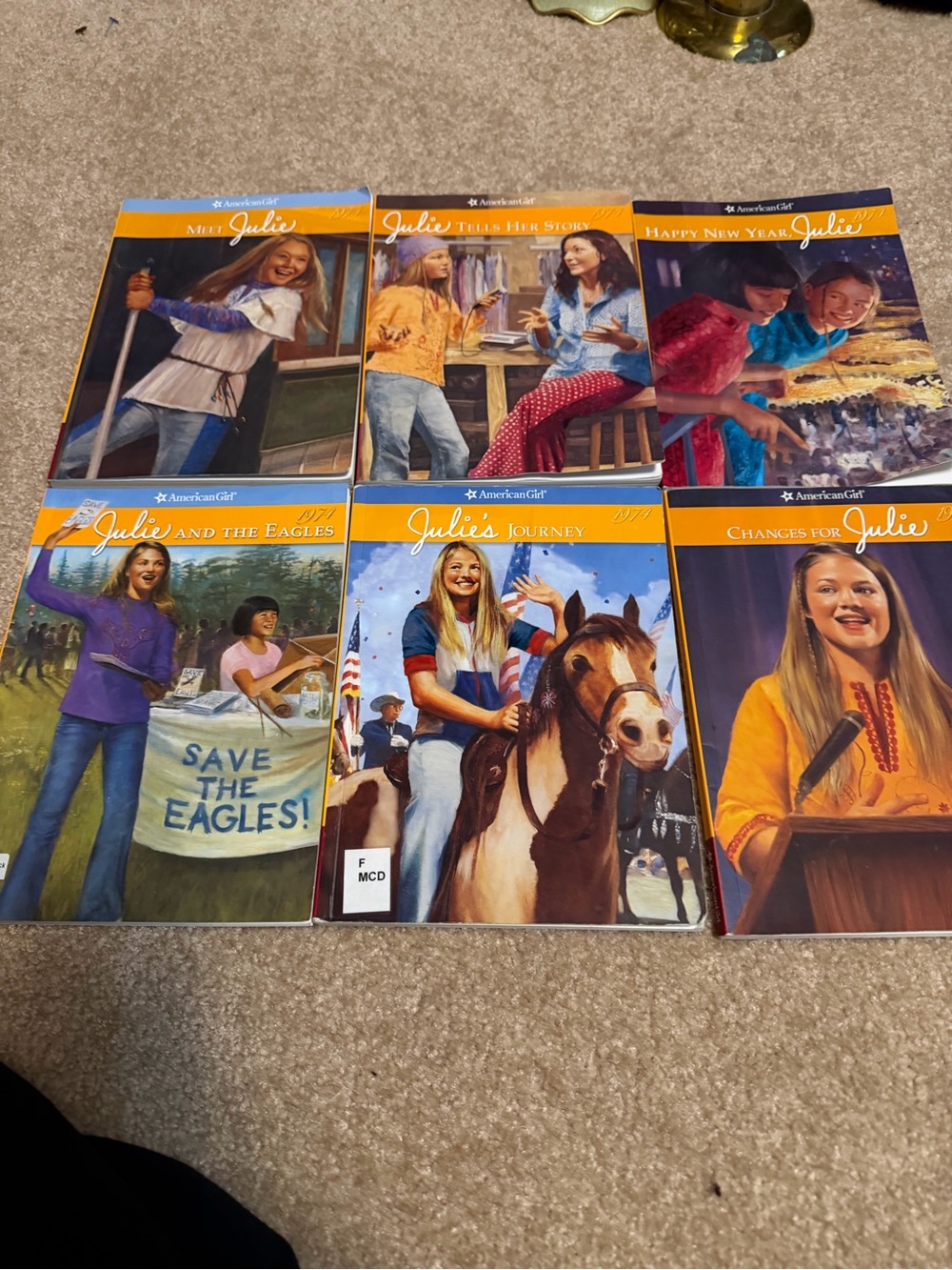 Lot of 6 American Girl paperback books Julie Albright complete set 1-6